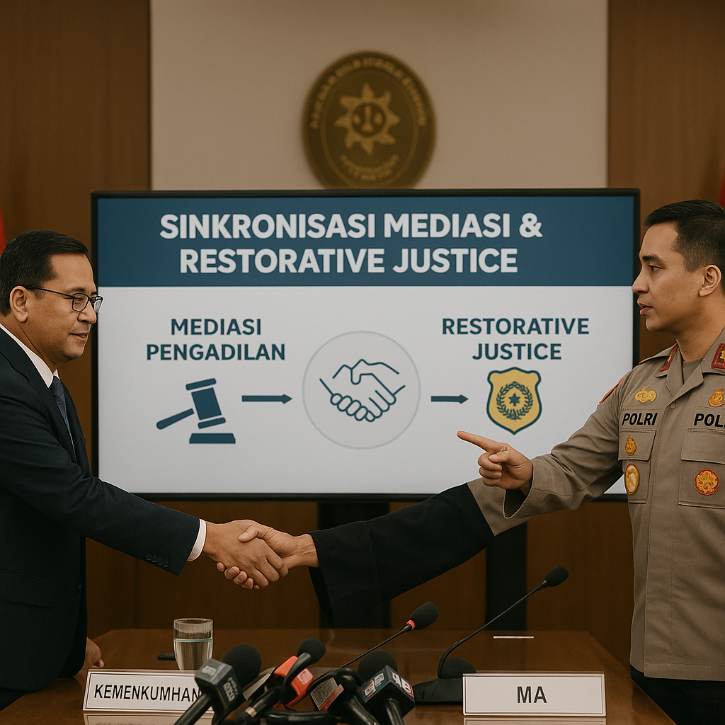 Kemenkumham dan MA Bahas Sinkronisasi Mediasi di Pengadilan dengan Restorative Justice Polri