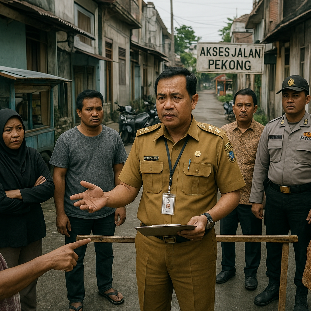 Camat Medan Polonia Turun Tangan, Sengketa Akses Jalan Pekong Dimediasi