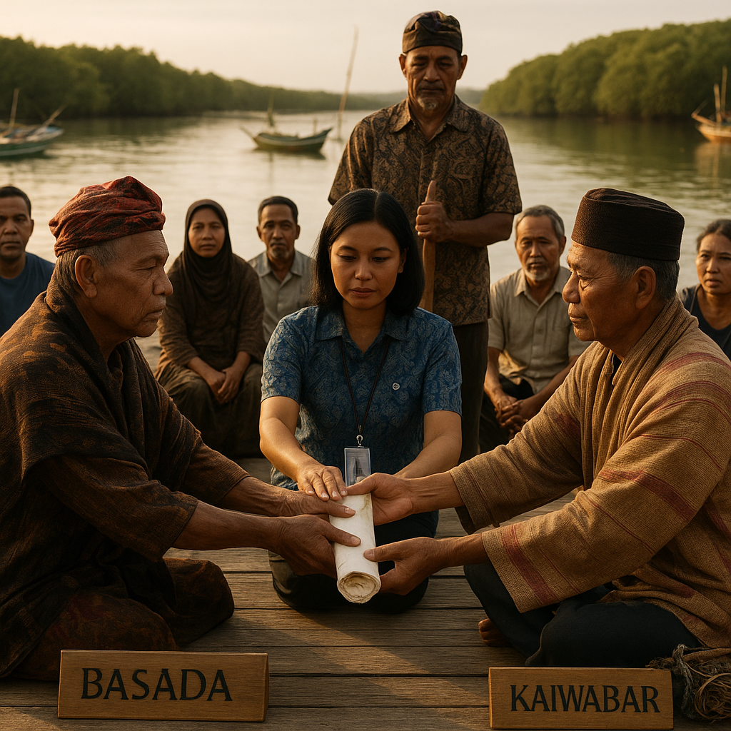 Pemkab Aru Mediasi Sengketa Petuanan Laut Desa Basada dan Kaiwabar lewat Sidang Adat