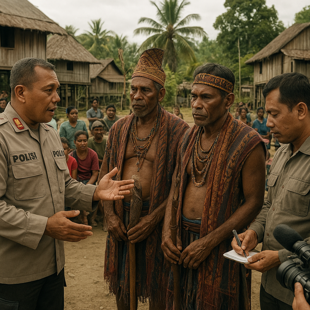 Polisi dan Tokoh Adat Temui Warga Pasca Bentrok Antar Pemuda Mimika dan Asmat, Usul Bubarkan Kelompok Geng