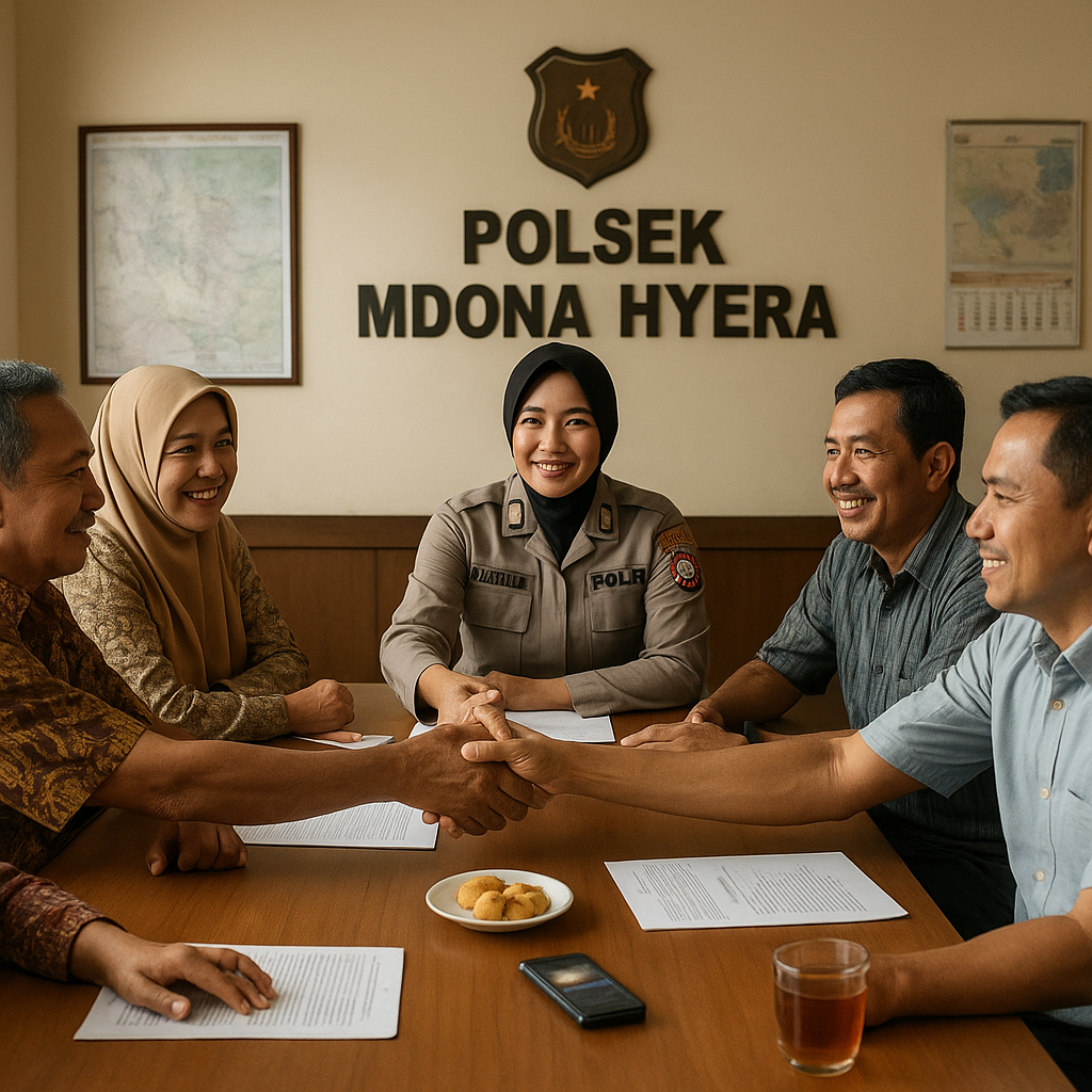 Polsek Mdona Hyera Kedepankan Restorative Justice, Perselisihan Antar Dewan Guru Berhasil Diselesaikan Secara Kekeluargaan