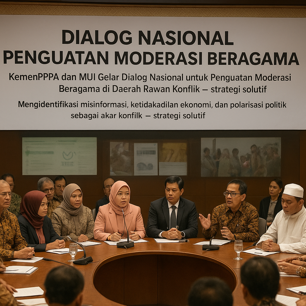 KemenPPPA dan MUI Gelar Dialog Nasional untuk Penguatan Moderasi Beragama di Daerah Rawan Konflik