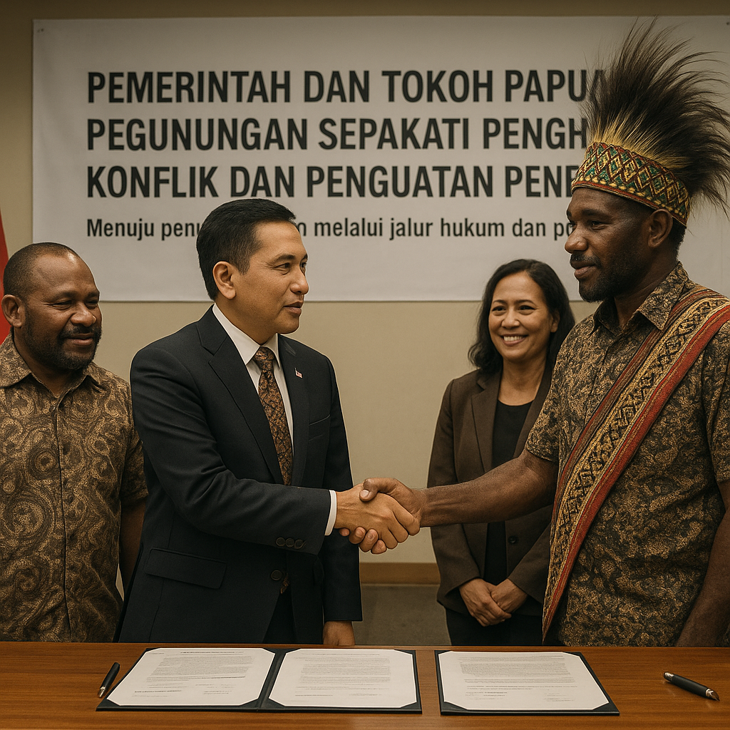 Pemerintah dan Tokoh Papua Pegunungan Sepakati Penghentian Konflik dan Penguatan Penegakan Hukum