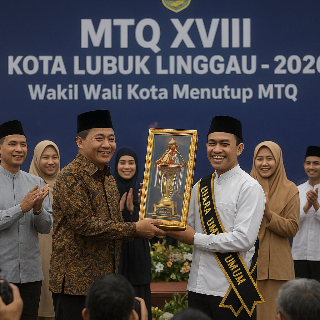Wakil Wali Kota Lubuk Linggau Tutup MTQ XVIII 2026, Lubuk Linggau Selatan I Raih Juara Umum