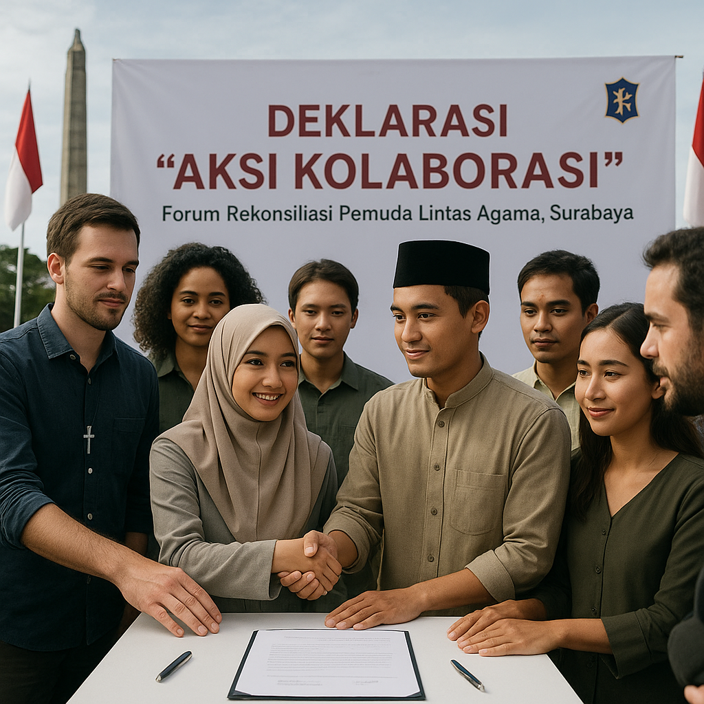 Forum Rekonsiliasi Pemuda Lintas Agama di Surabaya Hasilkan Deklarasi 'Aksi Kolaborasi' untuk Stabilitas Sosial