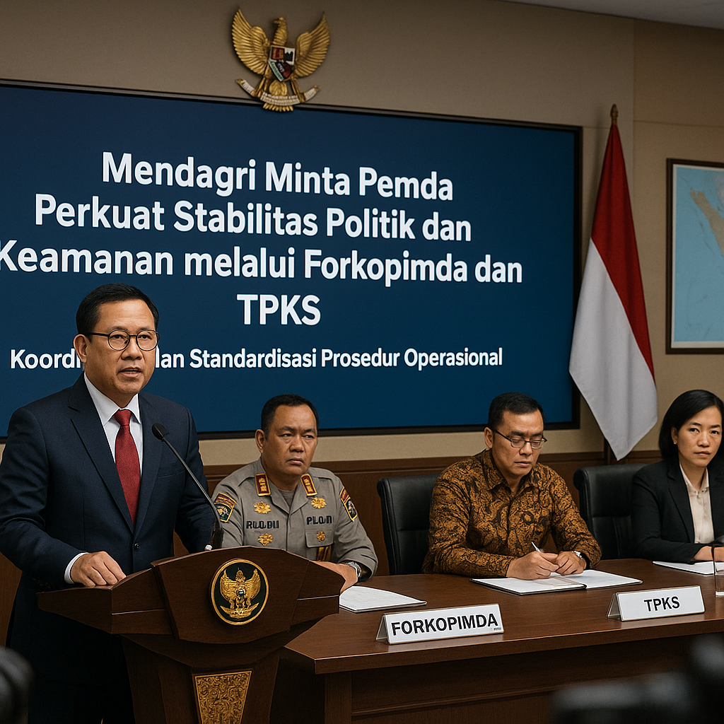 Mendagri Minta Pemda Perkuat Stabilitas Politik dan Keamanan melalui Forkopimda dan TPKS
