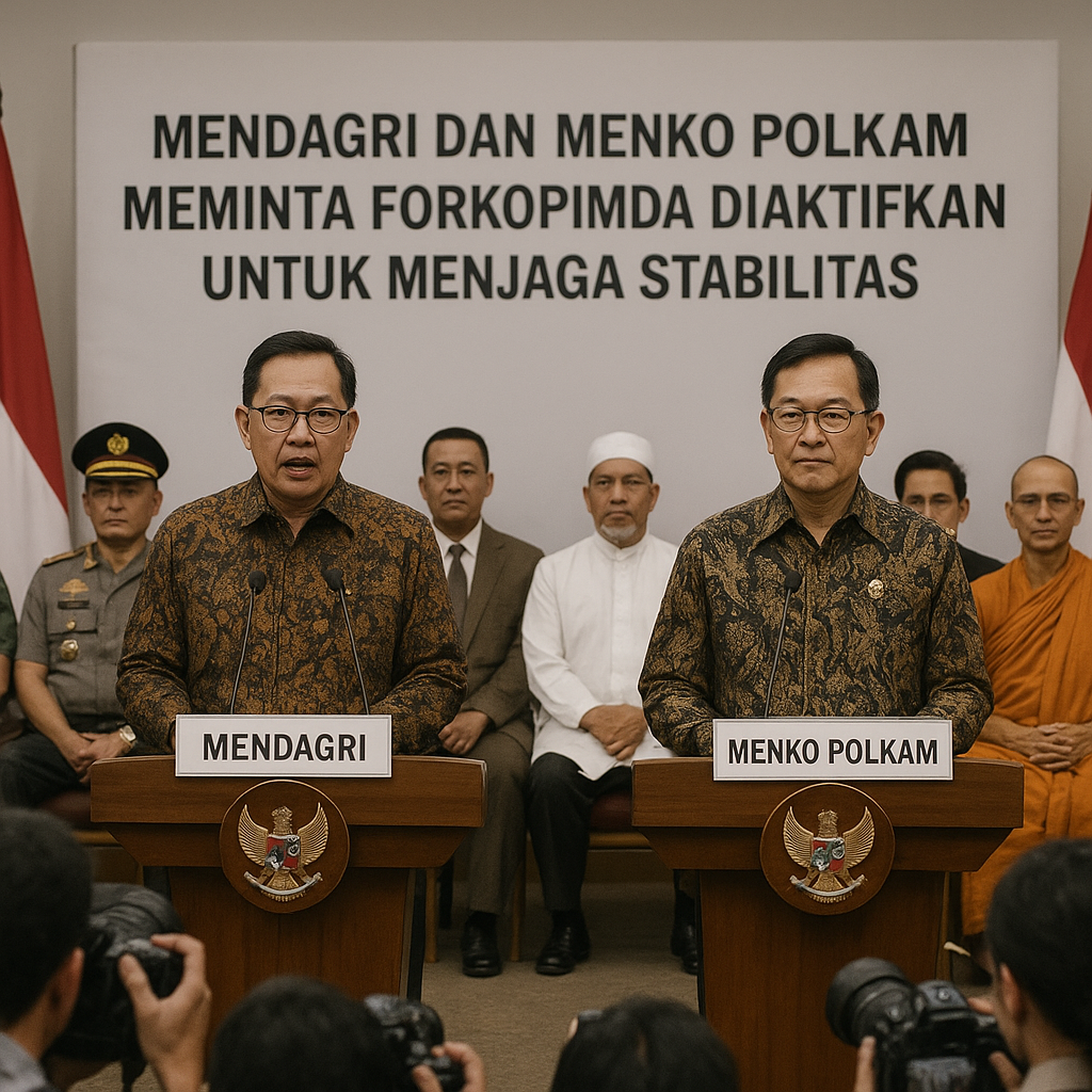 Mendagri dan Menko Polkam Meminta Forkopimda Diaktifkan untuk Menjaga Stabilitas