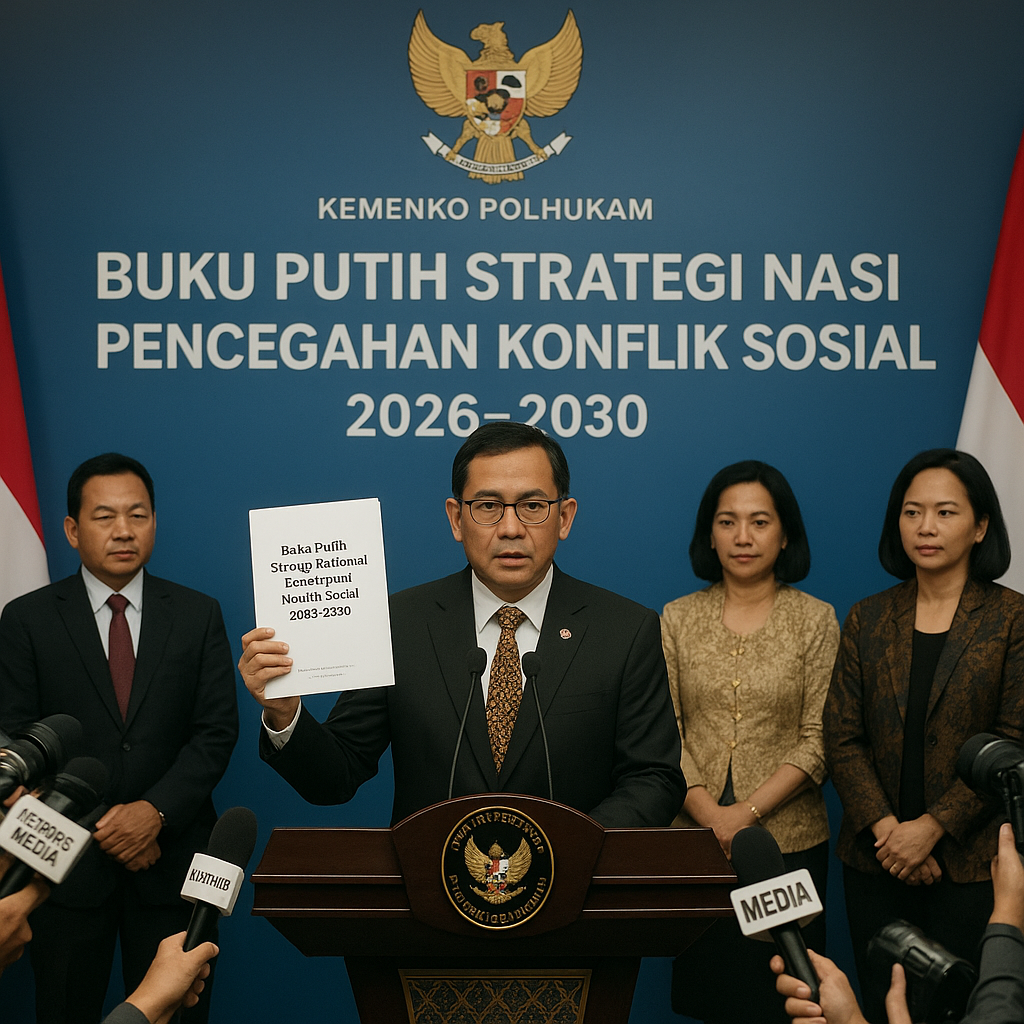 Kemenkopolhukam Rilis Buku Putih Strategi Nasional Pencegahan Konflik Sosial 2026-2030