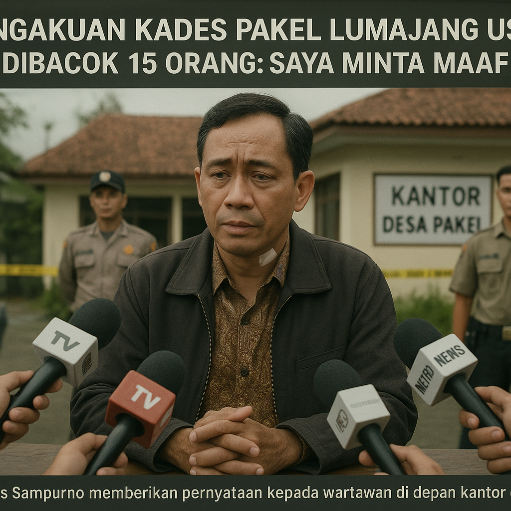 Pengakuan Kades Pakel Lumajang Usai Dibacok 15 Orang: Saya Minta Maaf, Ini Pelajaran bagi Saya