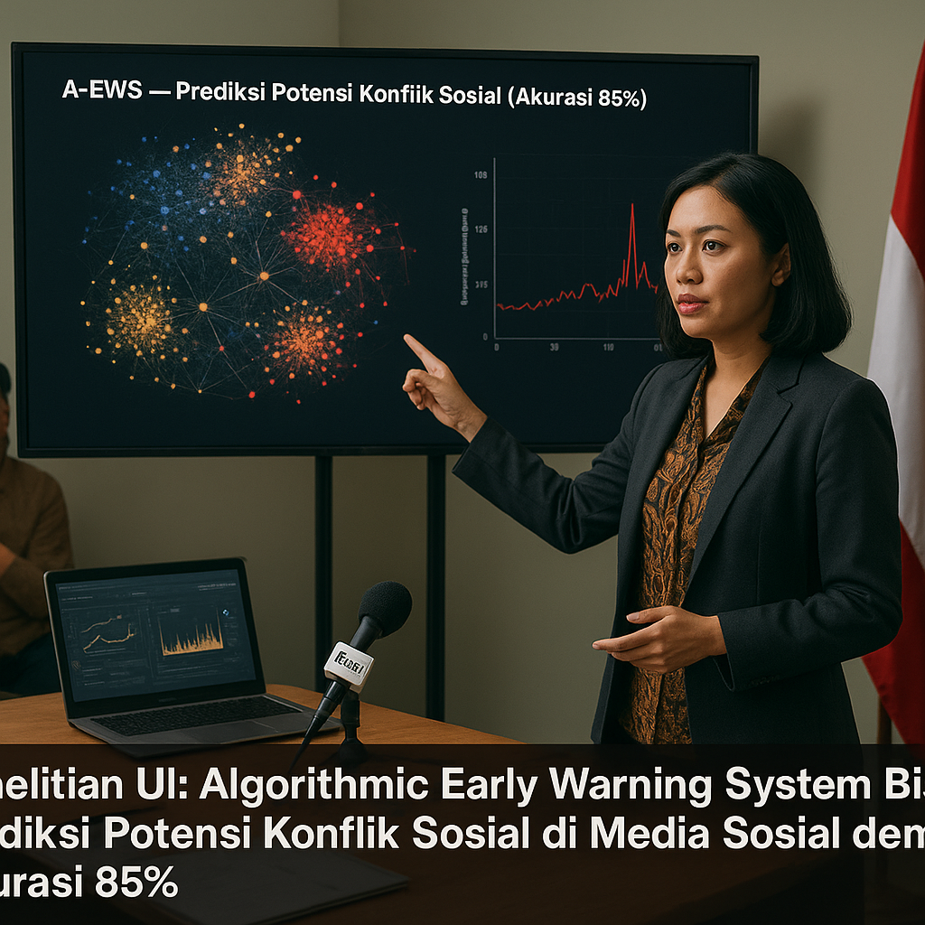 Penelitian UI: Algorithmic Early Warning System Bisa Prediksi Potensi Konflik Sosial di Media Sosial dengan Akurasi 85%
